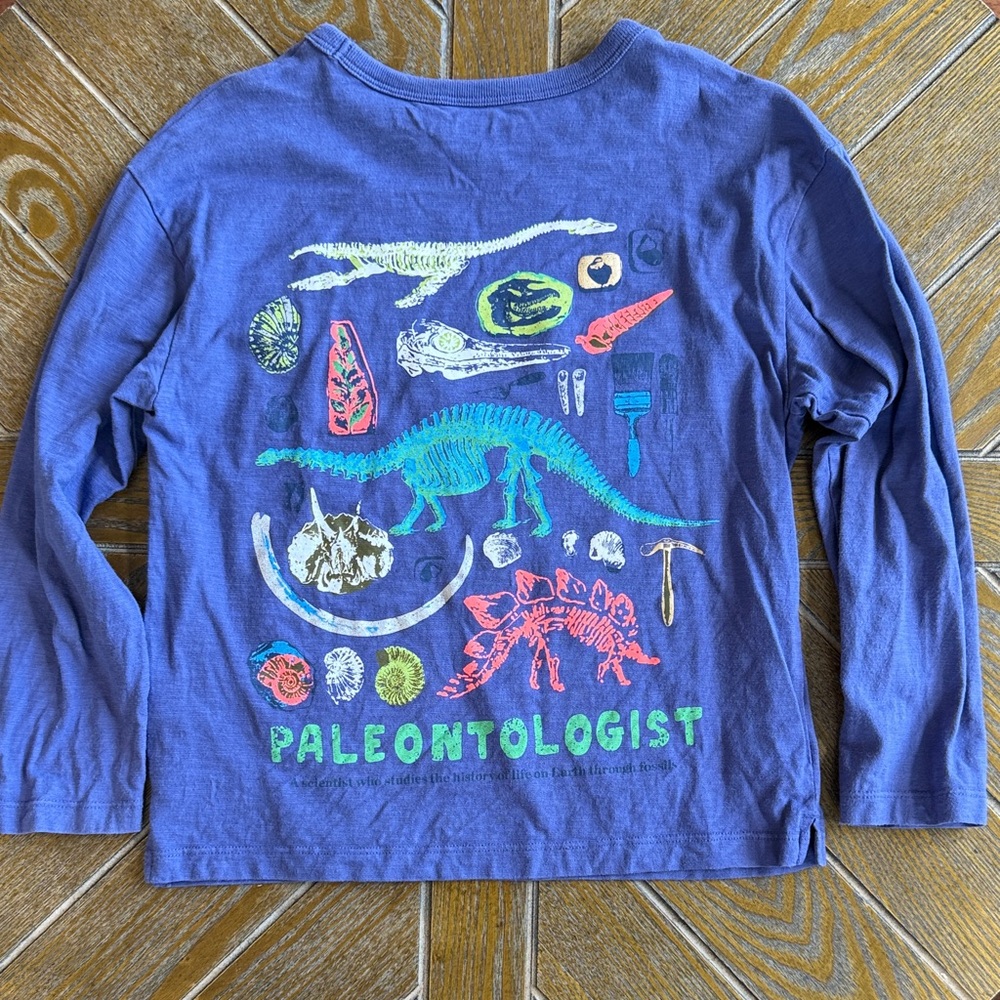 VGUC MINIBODEN SZ 7-8 Dino Paleontologist long sleeve Shirt